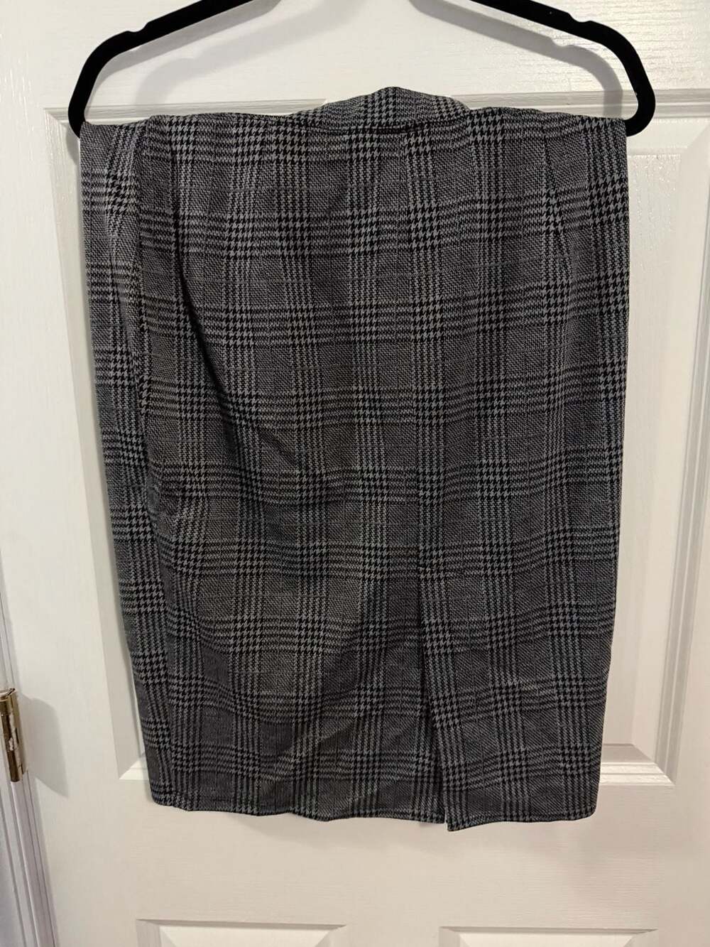 Halara High Waisted Plaid Bodycon Pencil Midi Skirt with Back Slit